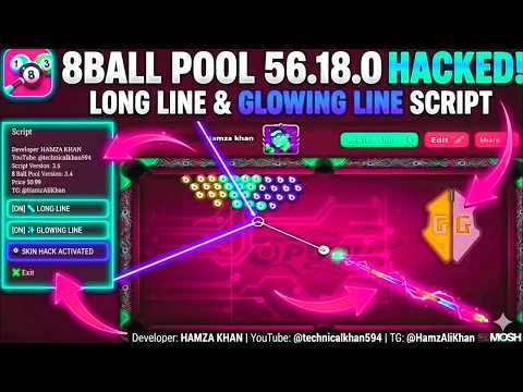 8 Ball Pool Game Guardian Script | Long Line & Glowing Line | New Update