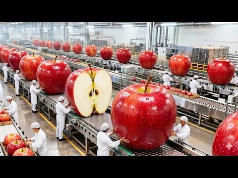 How Apple Juice Is Made In Factory USA: Modern Fruit Juice Making Technology (Full Process)