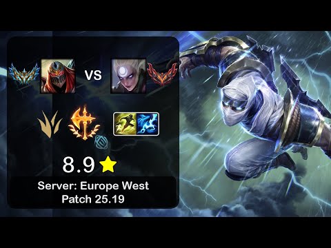 Zed Jungle vs Diana - EUW Challenger - Patch 25.19