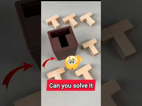 Six T puzzle solved🧠😲~mini wood toy/wood working art skills/hand craft ideas #shorts #puzzle