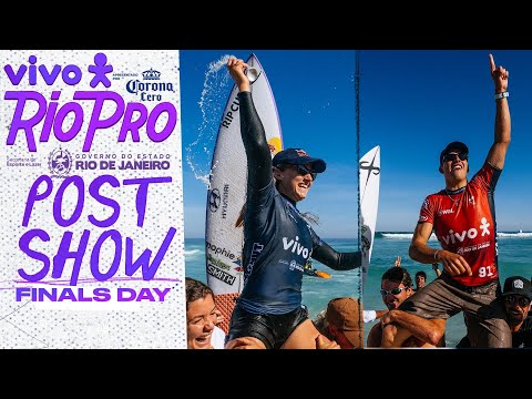Houshmand & Picklum storm VIVO Rio Pro podium, Final 5 narrows I Corona Cero Post Show Finals Day