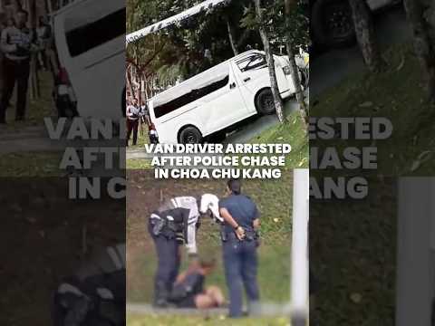 Van driver arrested for multiple offences after police chase in Choa Chu Kang