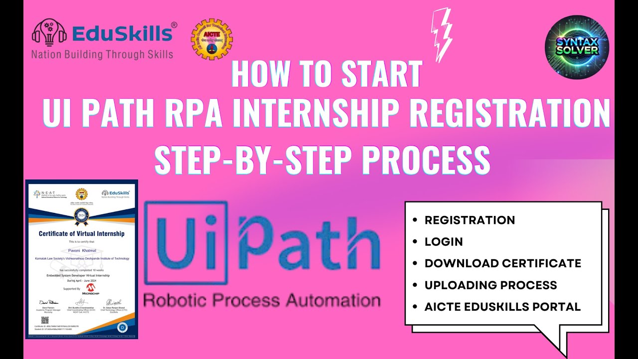 How to Start UI Path RPA Internship Registration | AICTE Eduskills Step-by-Step Guide 2025 🔥