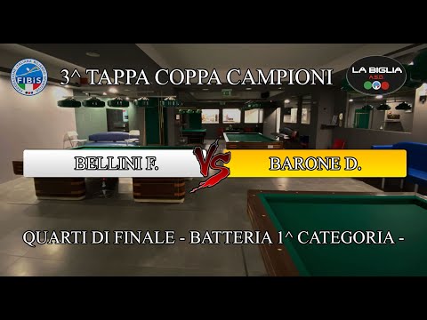 Francesco Bellini vs Barone Dario 1 CAT Coppa Campioni QUARTI DI FINALE