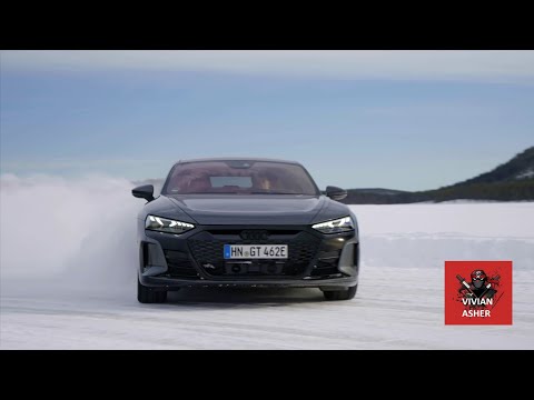 Audi e tron GT and Audi RS e tron GT in Action on Ice | Audi Winter Driven