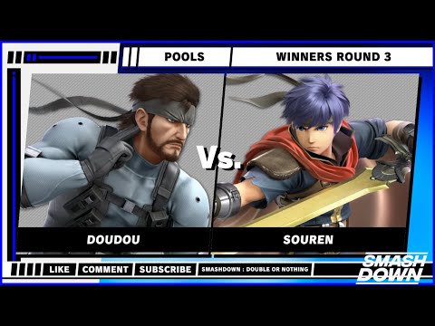 SmashDown : Double or Nothing - Pools - Winners Round 3 - DouDou (Snake) VS Souren (Ike) - SSBU