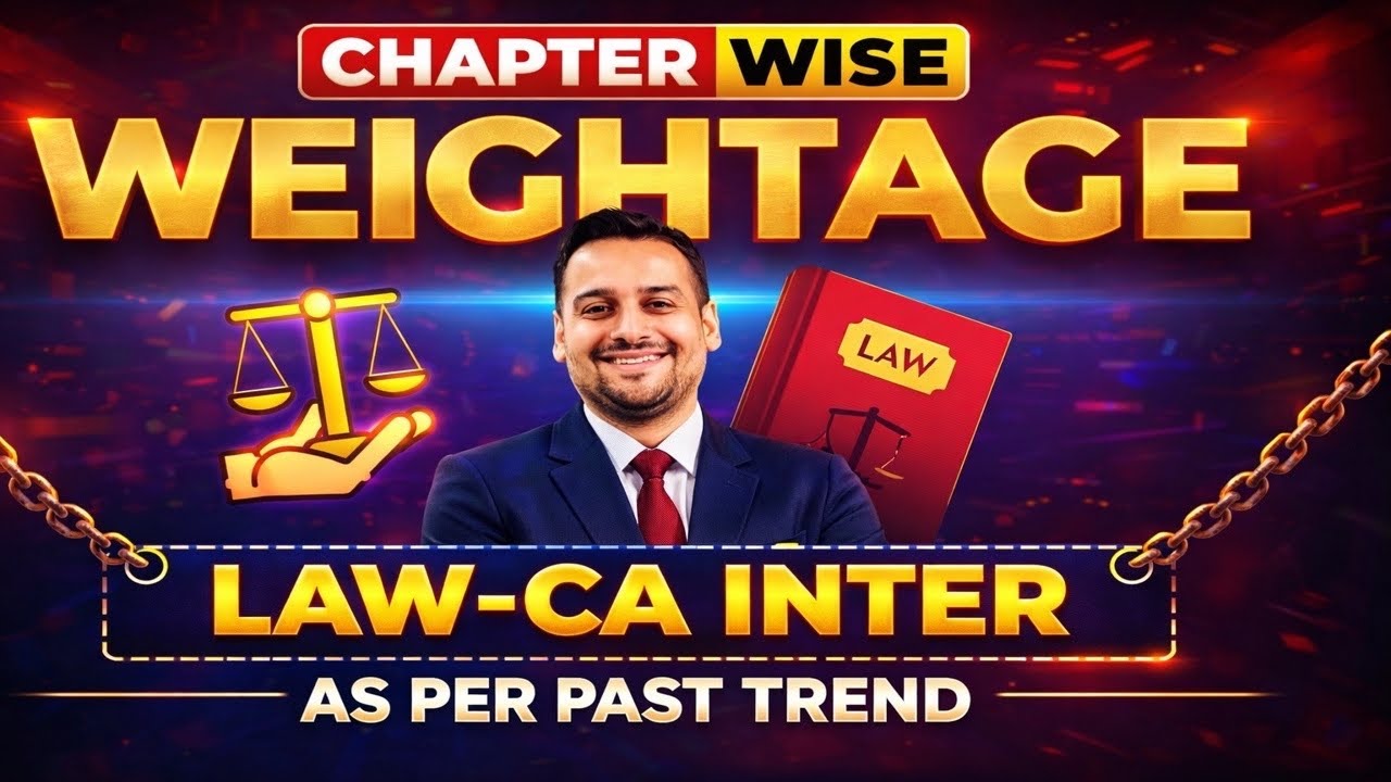 LAW CHAPTERWISE WEIGHTAGE | CA Inter May 26