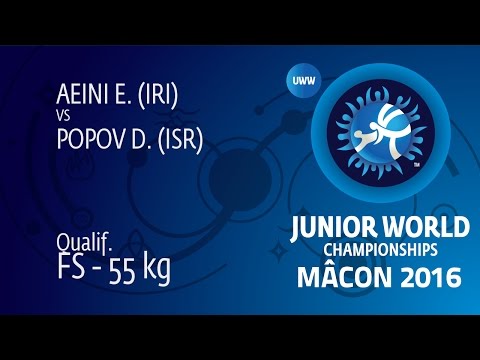 Qual. FS - 55 kg: D. POPOV (ISR) df. E. AEINI (IRI) by Injury Default, 0-0