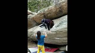 Video thumbnail of Malcomb, V6. Tramway