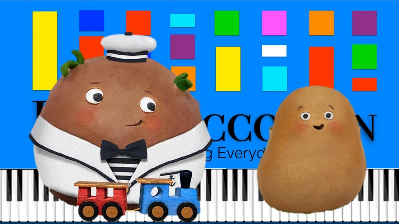 Small Potatoes Chip’s Theme Slow EASY Medium 4K Piano Tutorial