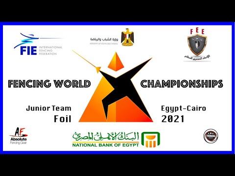 Fencing World Championships Egypt Cairo 2021 - Junior Team Foil Piste Blue