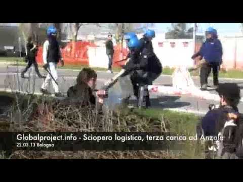 22.03.13 Bologna - Sciopero logistica, terza carica ad Anzola