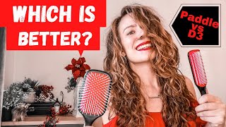 Denman Paddle Brush VS Denman D3 Brush | 2A/2B/2C Wavy Hair | Battle of the Denmans