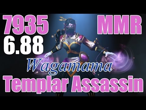 Templar Assassin 6.88 Wagamama 7935MMR Pro Dota 2 Gameplay