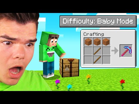 Jelly - BEATING MINECRAFT On The EASIEST DIFFICULTY! (Baby Mode)