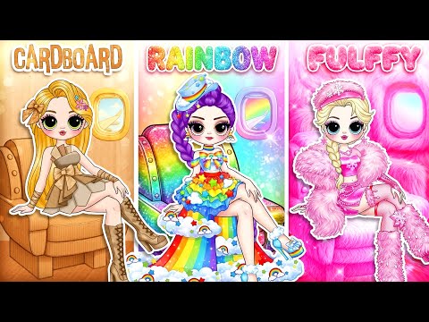 Disney Princess & Rumi Dress Up and Decor House: Rainbow vs Cardboard vs Fluffy