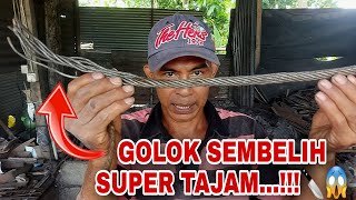 Download lagu 🔴The Process of Making a Pulled Slaughtering Golok from Super Sharp Sleng Wire...!!!😱🔪 mp3