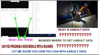 How to program a Ford door module using asbuilt data, where to locate asbuilt and install the data.