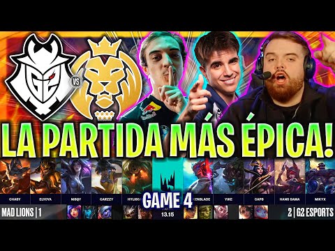 IBAI CASTEA LA PARTIDA MÁS ÉPICA DE ELYOYA CONTRA G2! | G2 vs MAD Game 4 LEC SEASON FINALS LVPES
