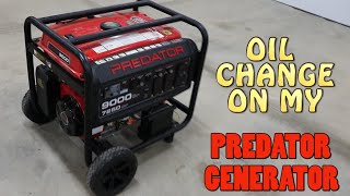 Predator Generator Oil Change ~ Maintenance