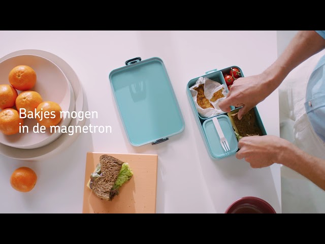 Vídeo relacionado con Mepal - Fiambrera Bento Take A Break midi - Lonchera Con Bento Box - Lunch Box para Sándwiches, Pequeños Tentempiés y Sobras - Merienda & Almuerzo - Con Compartimentos - 900 ml - Nordic Blue