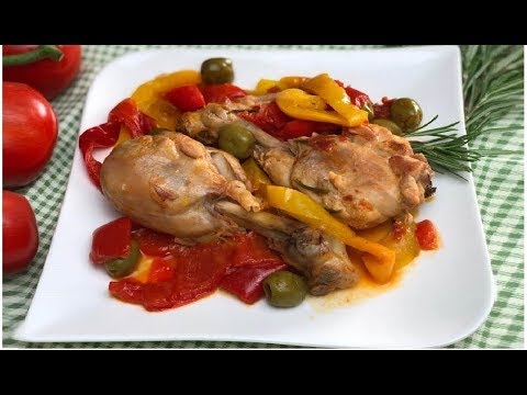 Pollo con i  peperoni  in padella | Ricette della Nonna