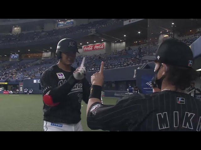 【2回表】マリーンズ・佐藤都志也 犠牲フライを放ち30イニングぶりの得点を挙げる!! 2022年4月22日 オリックス・バファローズ 対 千葉ロッテマリーンズ