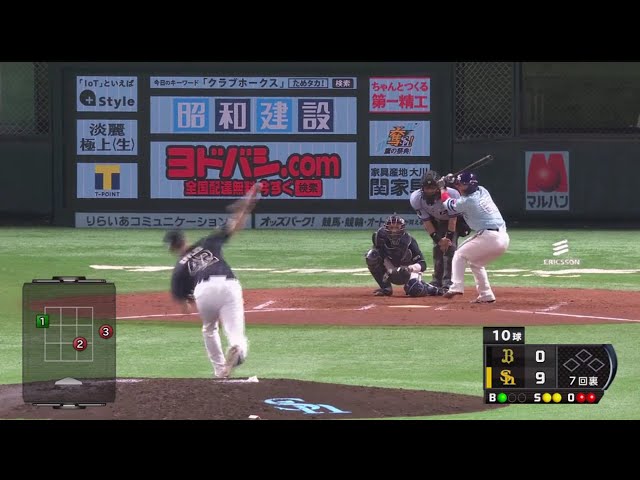 【7回裏】バファローズ・エップラー 2奪三振を奪う好リリーフ!! 2019/7/28 H-B
