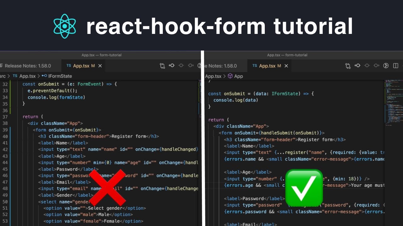 Refactoring React form with react-hook-form