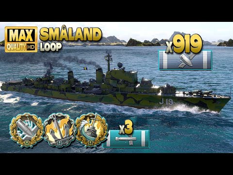 Destroyer Småland: Deadly player & deadly reload - World of Warships