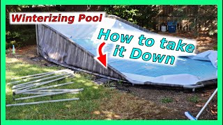 How to take your Above Ground Pool Down: Bestway pool take down