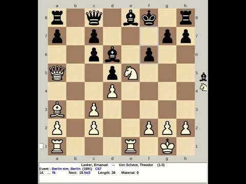 Lasker, Emanuel vs Von Scheve, Theodor | Berlim sim, 1891 C67 #chess