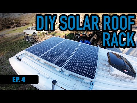 DIY Roof Rack - Ram Promaster Unistrut Solar Brackets - Van Build EP4