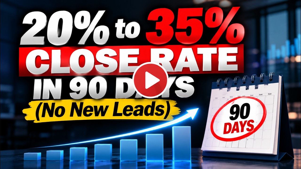 20% to 35% Close Rate in 90 Days (No New Leads)