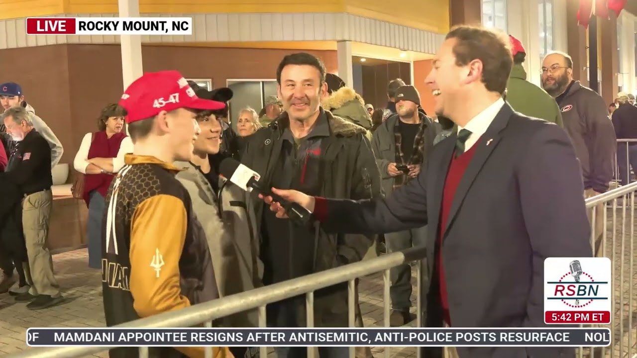 WATCH: Americans of All Ages Make their way to Rocky Mount, NC to see President Trump - 12/19/25