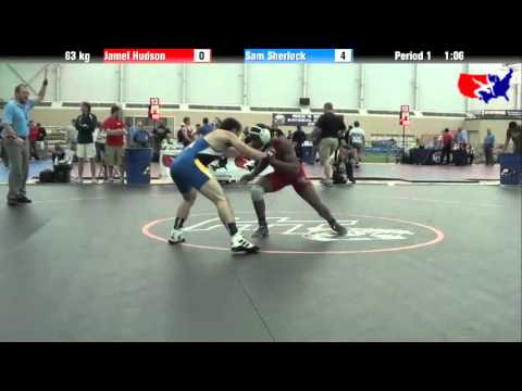 Jamel Hudson vs. Sam Sherlock at 2013 ASICS University Nationals - FS