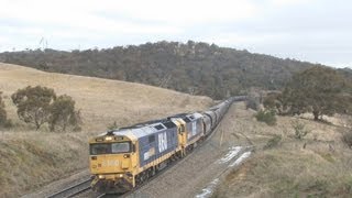 preview picture of video '6000HP battling the Cullerin Range : Australian trains and railroads'