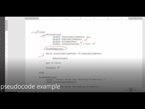 Java Lesson 156 Pseudocode Example