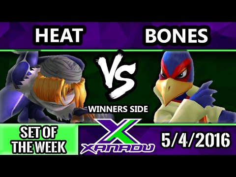 S@X 148 - Heat (Sheik) Vs. Bones (Falco) SSBM Tournament - Smash Melee