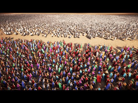50,000 Spartans Vs 225,000 Egyptian Spearman | Ultimate Epic Battle Simulator 2 | UEBS2