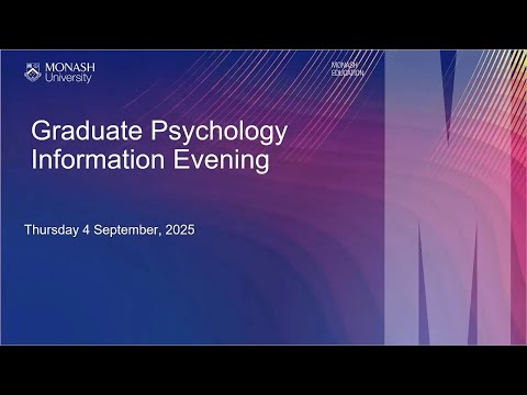 Graduate Psychology Webinar, September 2025