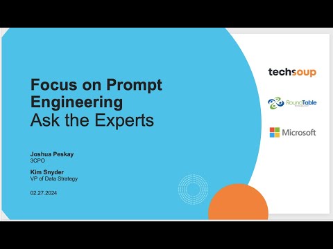Ask the Experts: Focus on AI Prompt Engineering - YouTube