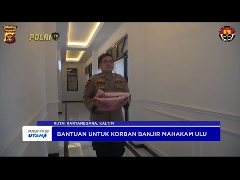 POLRES KUKAR SALURKAN BANTUAN BANJIR MAHULU