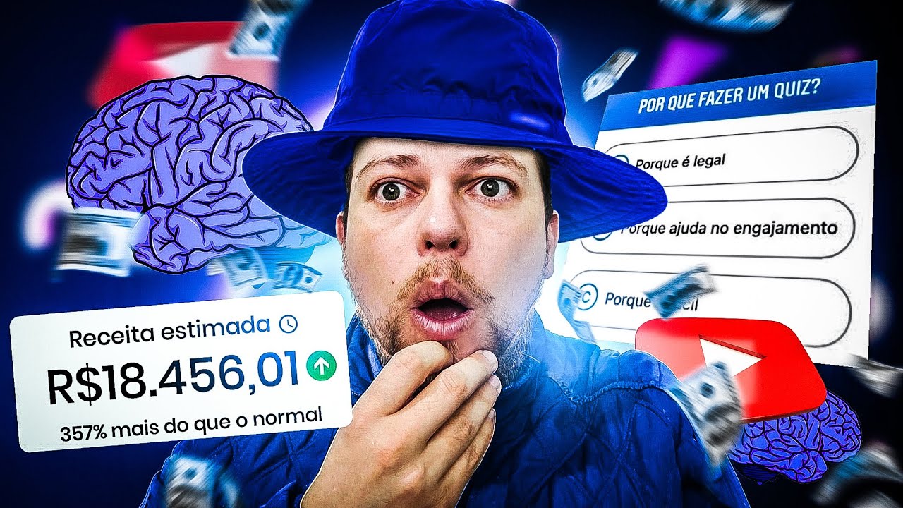 (CANAL DE QUIZ FÁCIL) Esse CANAL DARK de QUIZ Pode BOTAR MUITA GRANA no Seu BOLSO no Youtube