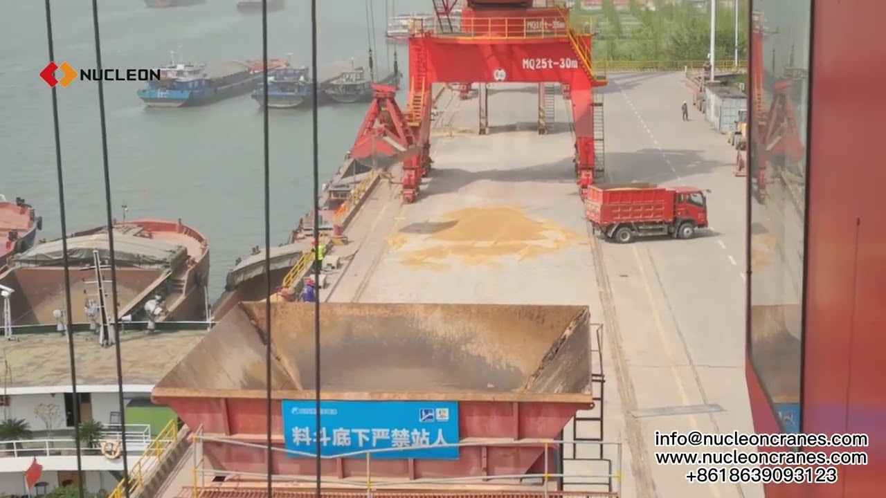 Working Site of Large Portal Crane