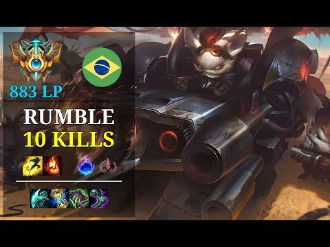 Rumble Support vs Leona - 10 kills - Nyu BR Challenger (883 LP) Patch 11.3