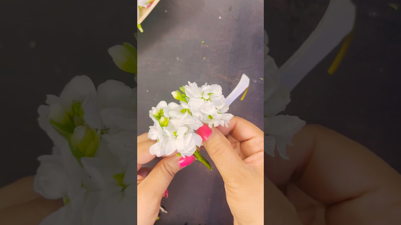 Let’s make real flower hair accessories in 2min /diy /Hair accessories@crafty babe