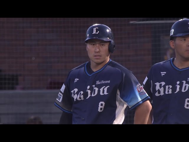 【1回表】連打で繋いだ!! ライオンズ・渡部聖弥 三遊間を破る先制タイムリーヒットを放つ!! 2025年9月3日 東北楽天ゴールデンイーグルス 対 埼玉西武ライオンズ