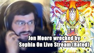 Jon Moore Wrecked by Sophia, Goddes of Rebirth on Zodiac Duelist Live Stream DN RATED