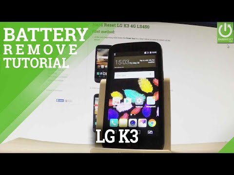 Remove Battery in LG K3 4G LS450 - Open Back Cover / Force Restart